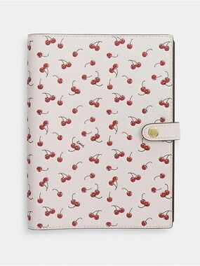 🍒Coach~Notebook with cherry print